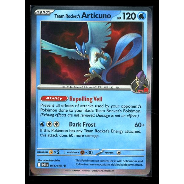 Pokemon Team Rocket's Articuno Rare Holo - 051/182 - Destined Rivals