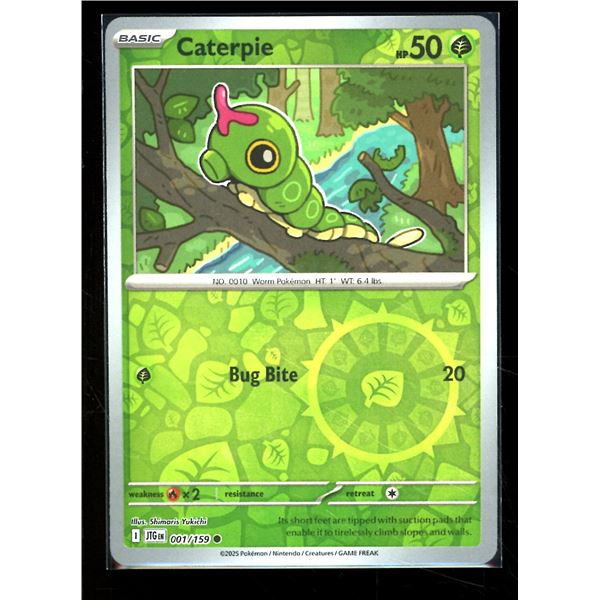 Pokemon Caterpie Reverse Holo Journey Together 001/159