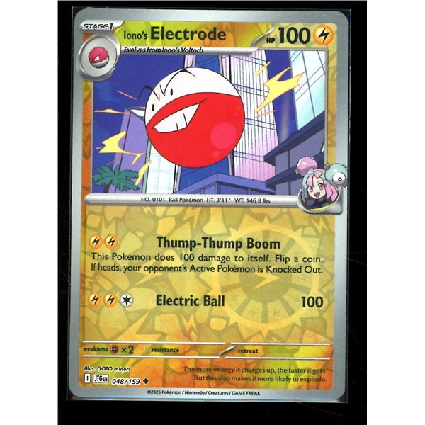 Pokemon Iono's Electrode Reverse Holo 048/159 Journey Together