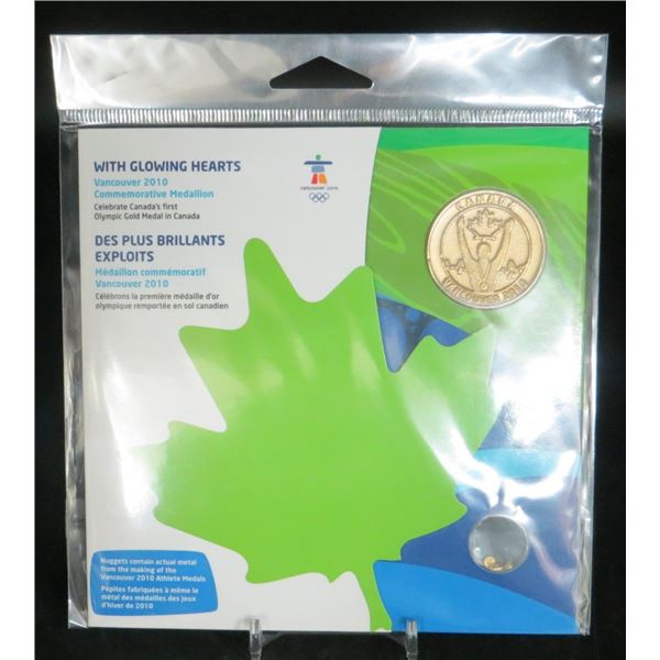 RCM 2010 Vancouver Commemorative Medallion & Gold Plated Nuggets