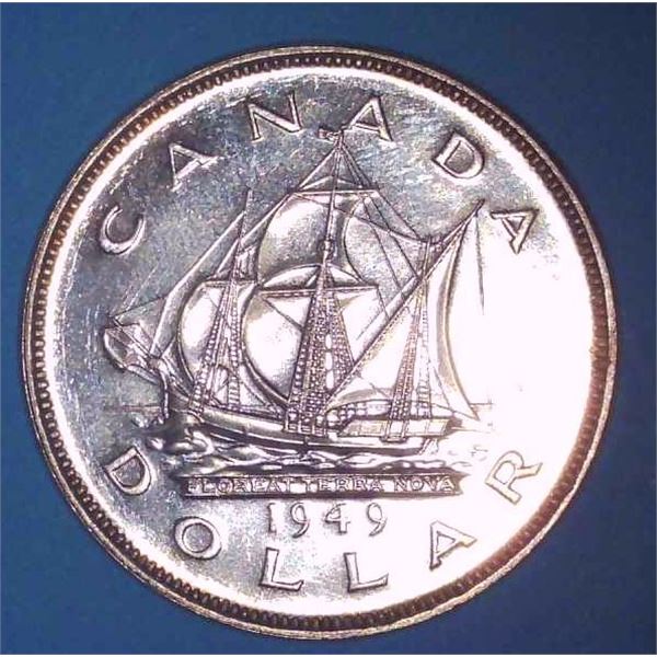 1949 Canadian Silver $1 Dollar Coin