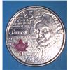 Image 1 : 2013 Canadian Colorized Quarter Laura Secord 25 Cent Coin