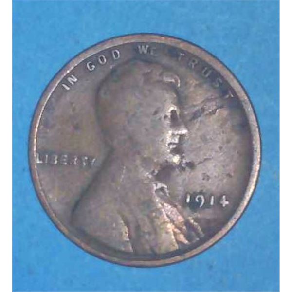1914 USA Penny One Cent Coin