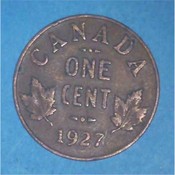 1927 Canadian Penny One Cent Coin