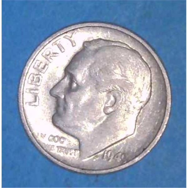 1949 USA Silver 10 Cent Coin
