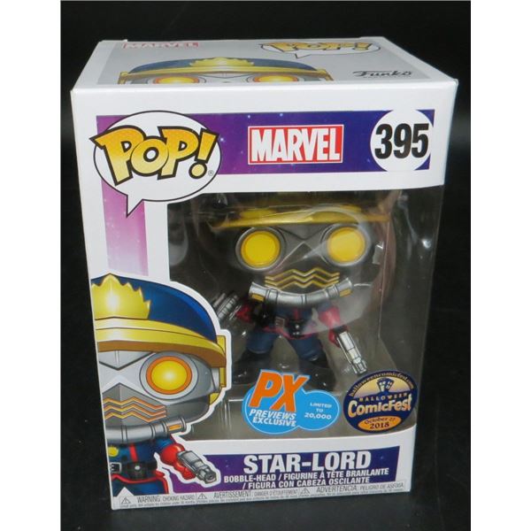 New Funko Pop Marvel Star-Lord #395 Comic Fest Exclusive BV $30