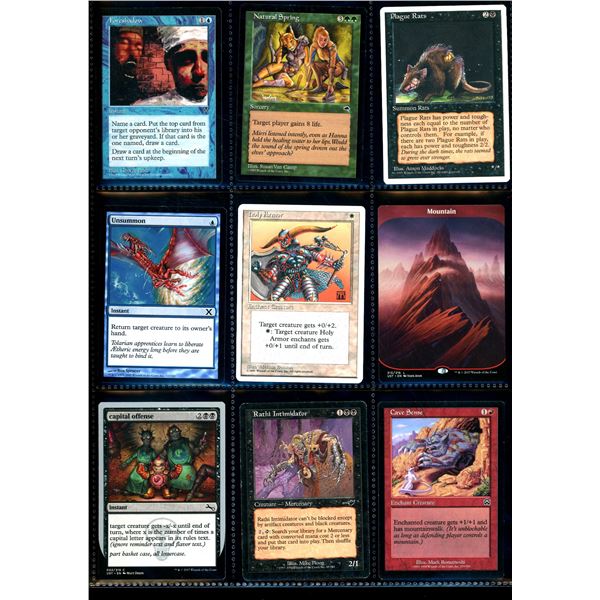 Lot Of 9 Various Magic The Gathering Cards Various Sets & Colors