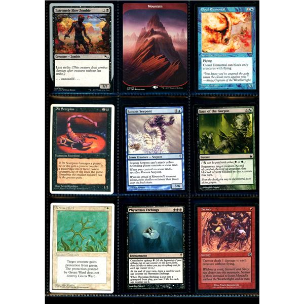 Lot Of 9 Various Magic The Gathering Cards Various Sets & Colors