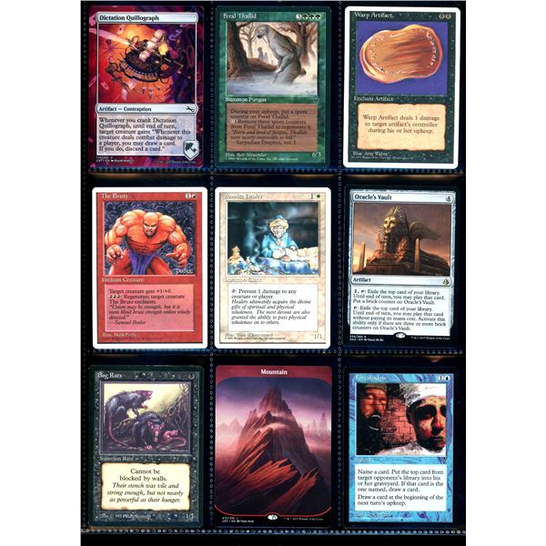 Lot Of 9 Various Magic The Gathering Cards Various Sets & Colors