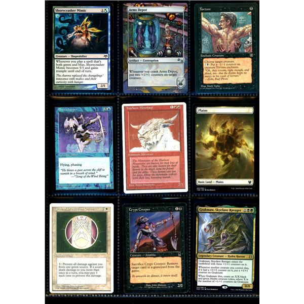 Lot Of 9 Various Magic The Gathering Cards Various Sets & Colors