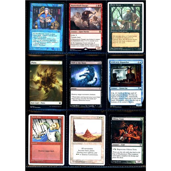 Lot Of 9 Various Magic The Gathering Cards Various Sets & Colors