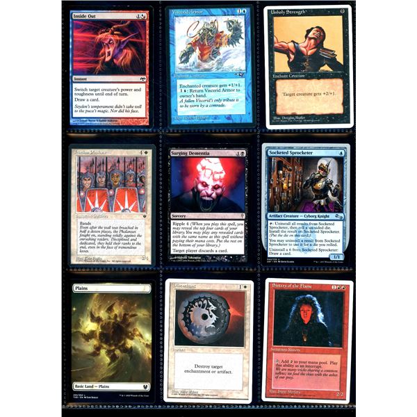 Lot Of 9 Various Magic The Gathering Cards Various Sets & Colors