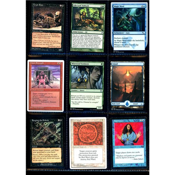 Lot Of 9 Various Magic The Gathering Cards Various Sets & Colors