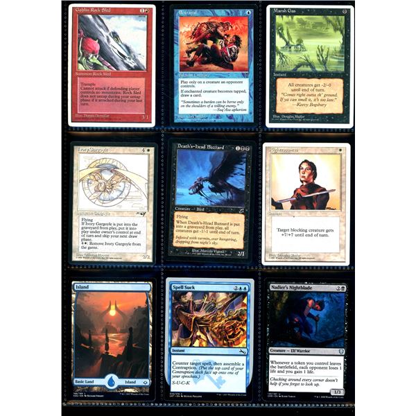 Lot Of 9 Various Magic The Gathering Cards Various Sets & Colors