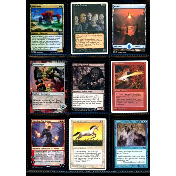 Lot Of 9 Various Magic The Gathering Cards Various Sets & Colors
