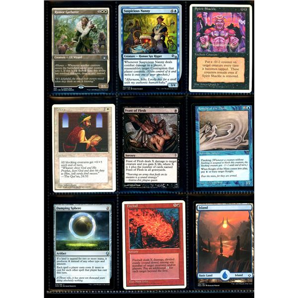 Lot Of 9 Various Magic The Gathering Cards Various Sets & Colors