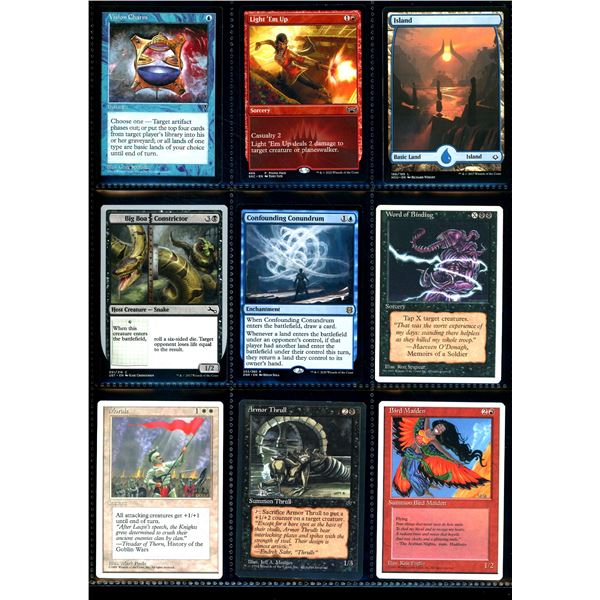 Lot Of 9 Various Magic The Gathering Cards Various Sets & Colors