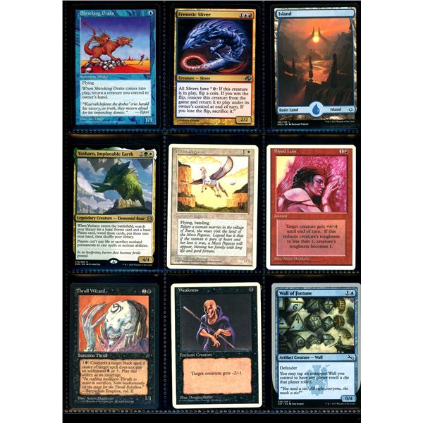 Lot Of 9 Various Magic The Gathering Cards Various Sets & Colors