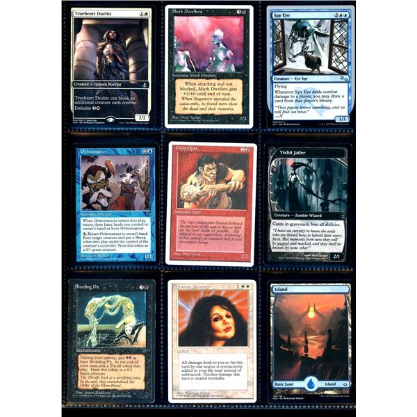 Lot Of 9 Various Magic The Gathering Cards Various Sets & Colors
