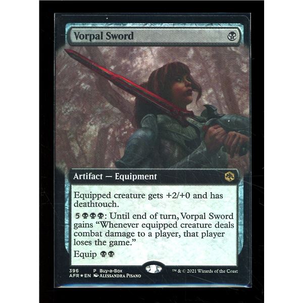 Magic The Gathering Vorpal Sword FOIL Extended Art Buy-a-Box Promo Adventures in the Forgotten Realm