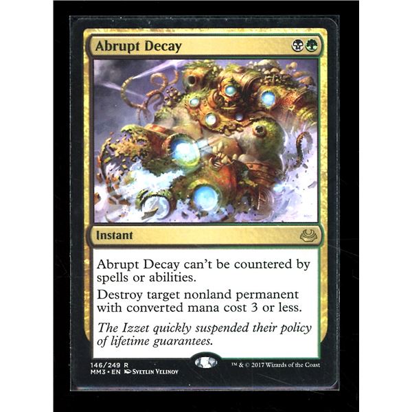Magic the Gathering Abrupt Decay Modern Masters 2017