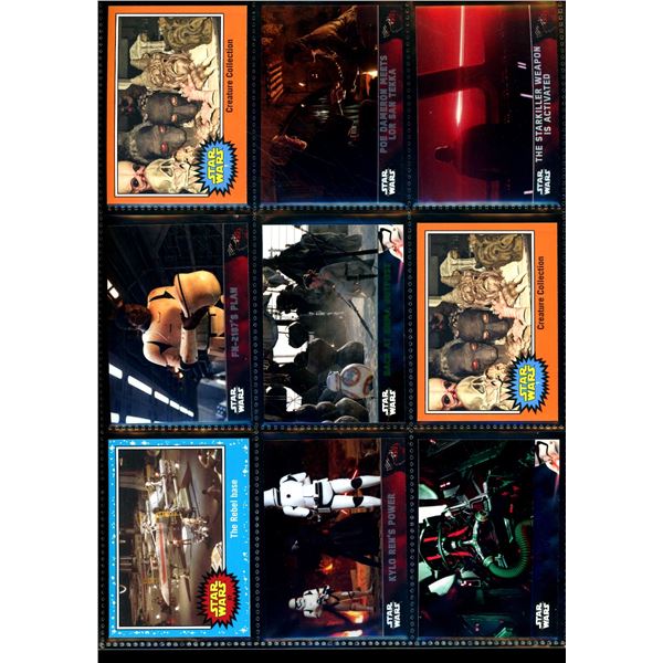 Lot of 9 Various Star Wars Collector Cards Including Inserts & Chrome Cards