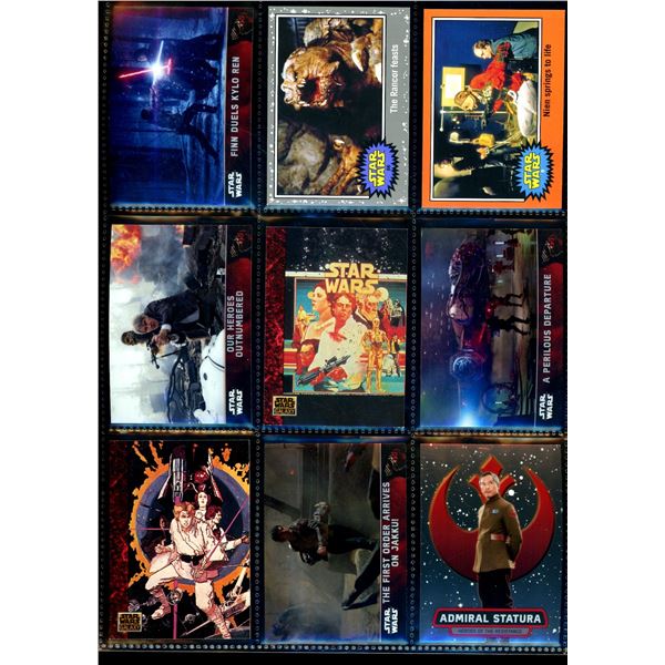 Lot of 9 Various Star Wars Collector Cards Including Inserts & Chrome Cards