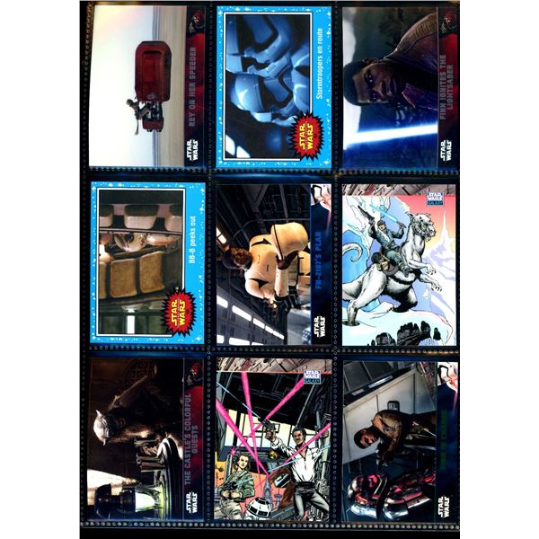 Lot of 9 Various Star Wars Collector Cards Including Inserts & Chrome Cards
