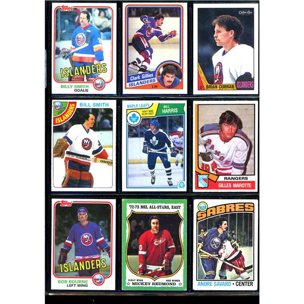 Lot of 9 Various Vintage Hockey Cards Various Teams Sets & Players