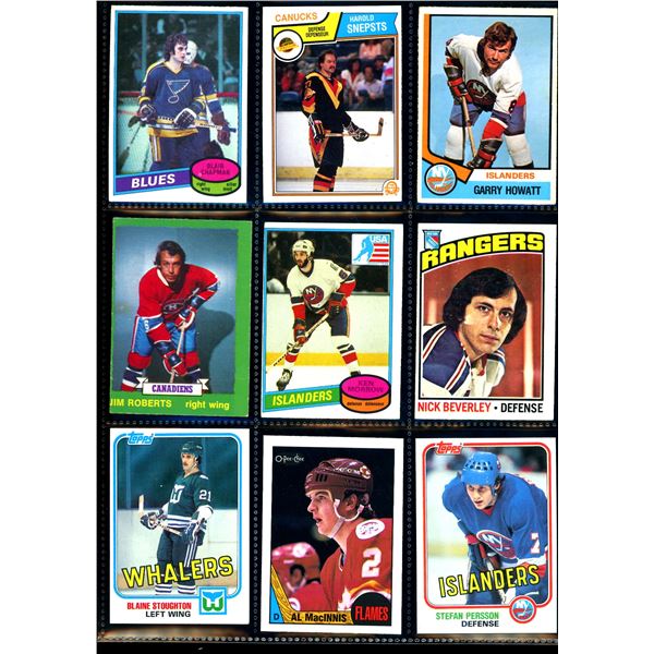 Lot of 9 Various Vintage Hockey Cards Various Teams Sets & Players