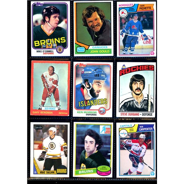 Lot of 9 Various Vintage Hockey Cards Various Teams Sets & Players