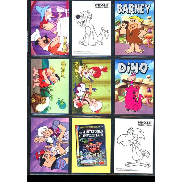 Lot Of 9 Various The Flintstones Collector Cards