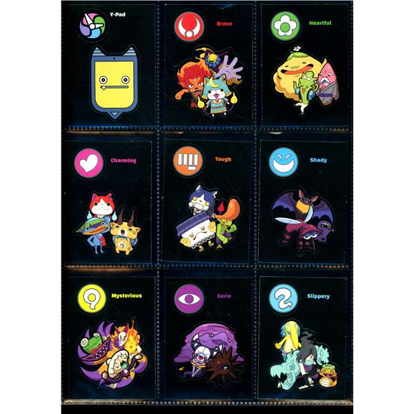 Lot Of 9 Various Yo-Kai Anime Stickers