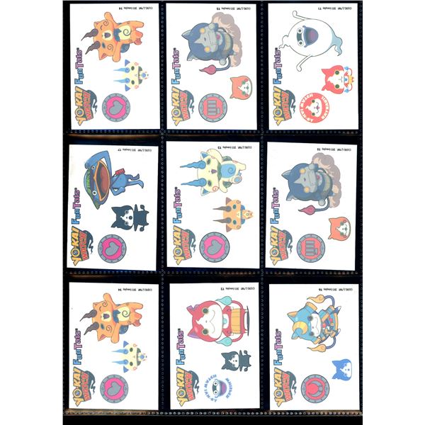 Lot Of 9 Various Yo-Kai Fun Tattoos