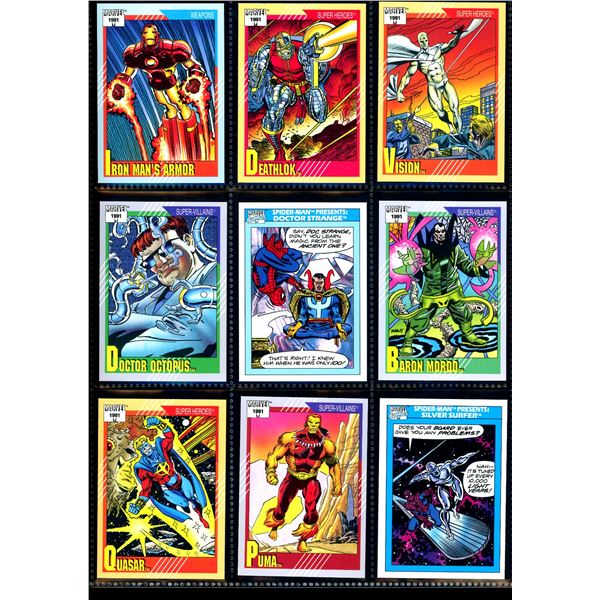 Lot Of 9 Various Marvel Collector Cards