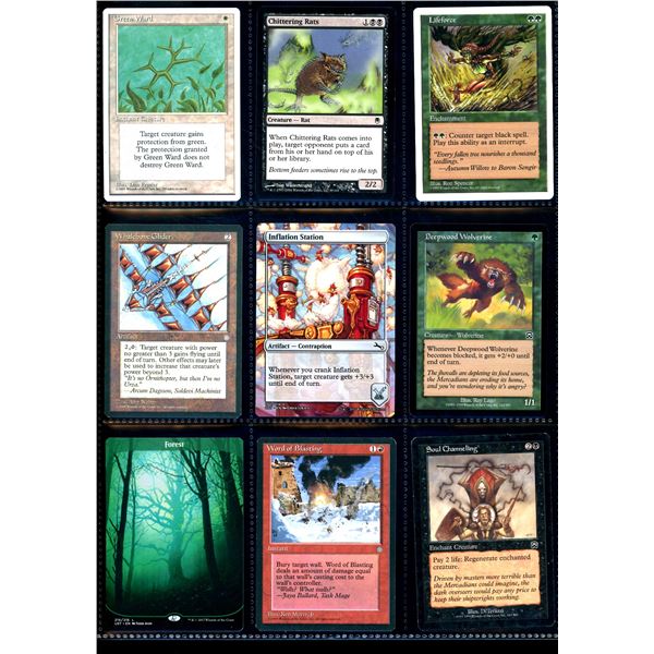 Lot Of 9 Various Magic The Gathering Cards Various Sets & Colors