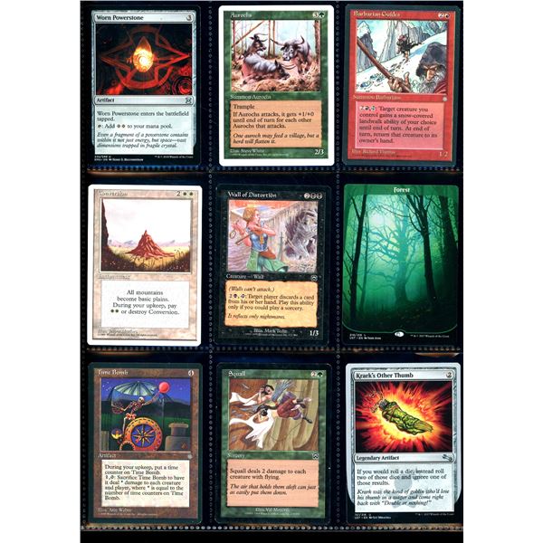 Lot Of 9 Various Magic The Gathering Cards Various Sets & Colors