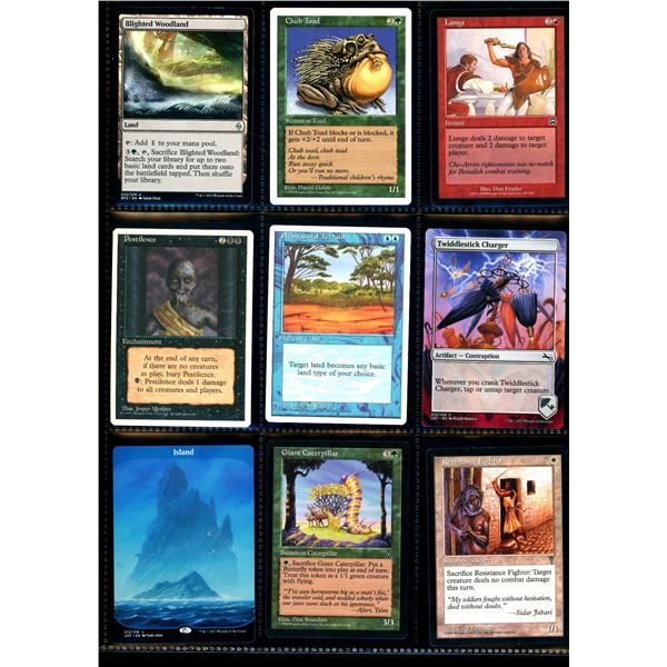 Lot Of 9 Various Magic The Gathering Cards Various Sets & Colors