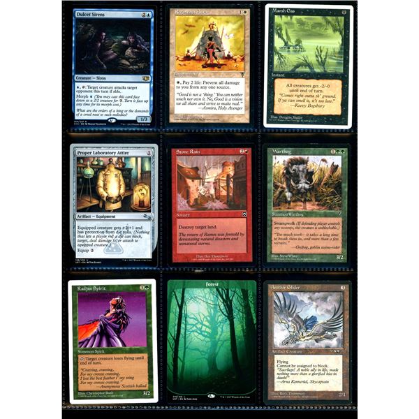 Lot Of 9 Various Magic The Gathering Cards Various Sets & Colors