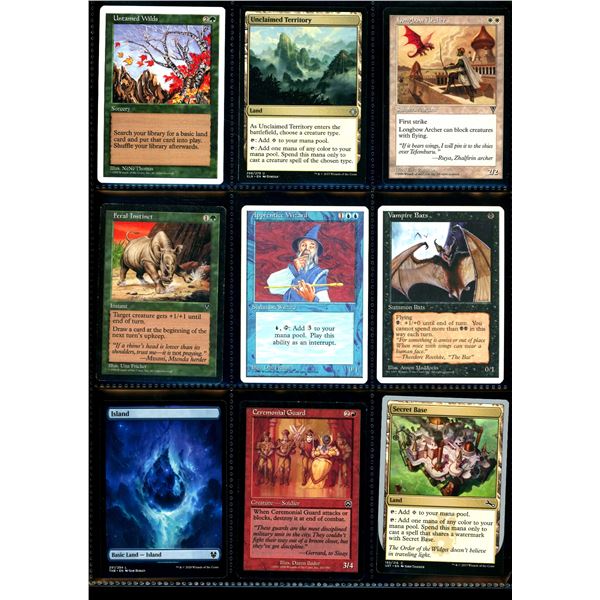 Lot Of 9 Various Magic The Gathering Cards Various Sets & Colors