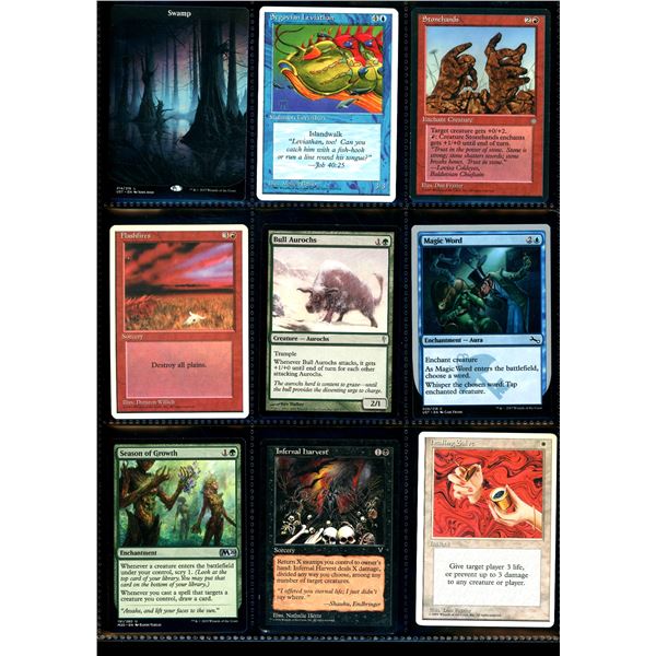 Lot Of 9 Various Magic The Gathering Cards Various Sets & Colors