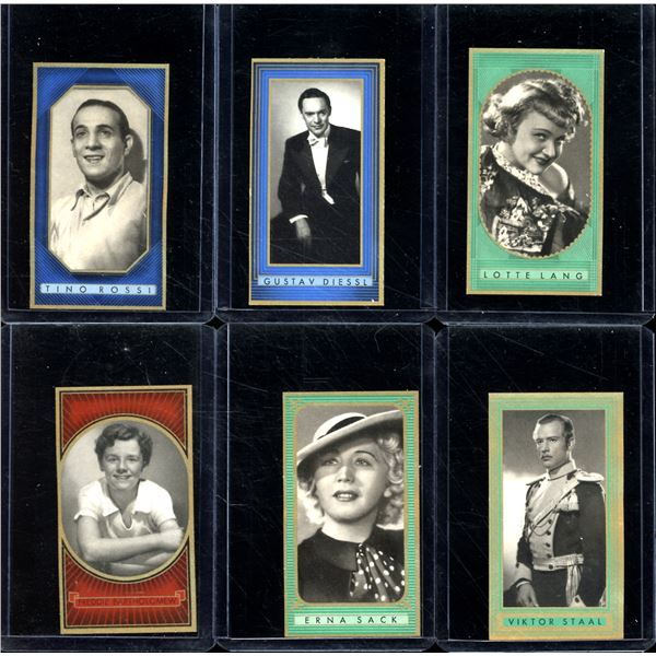 Lot of 6 Movie Star Tobacco Cards from the 1930's