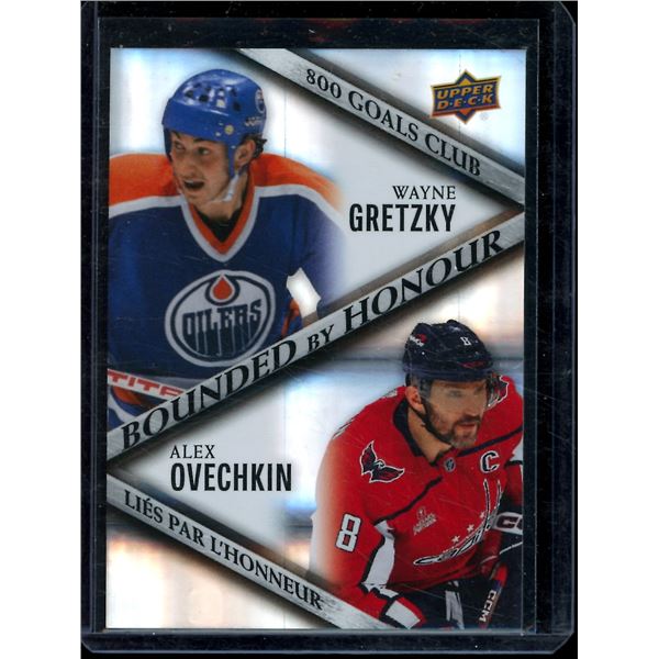2023-24 Upper Deck Tim Hortons Greatest Duos Bounded by Honour Wayne Gretzky/Alex Ovechkin BV $120