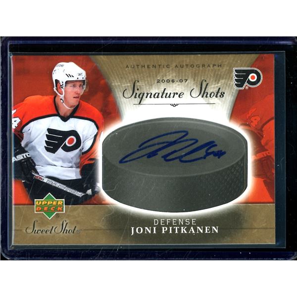 2006-07 Sweet Shot Signature Puck Joni Pitkanen