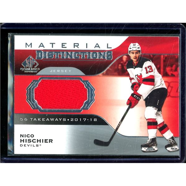 2020-21 SP Game Used Distinctions Materials #DMNH Nico Hischier