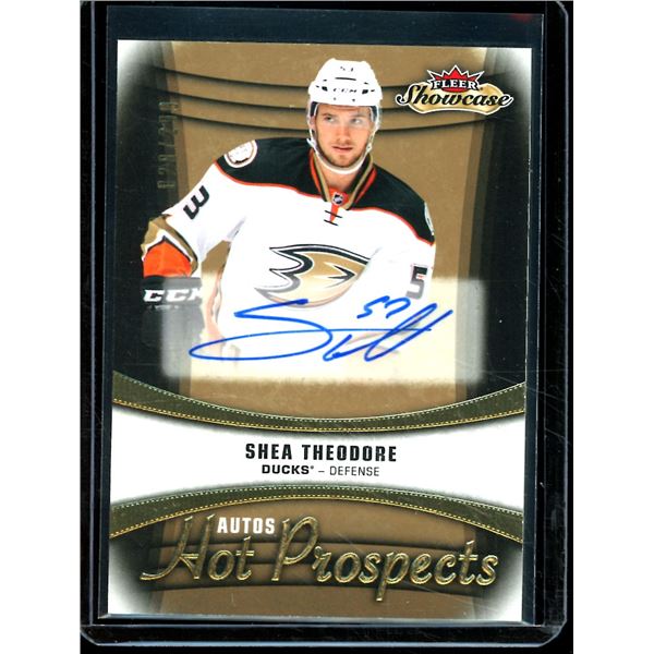 2015-16 Fleer Showcase #131 Shea Theodore AU RC 28/299 BV $35