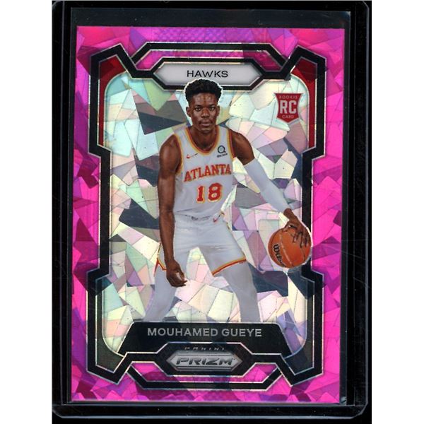 2023-24 Panini Prizm Prizms Pink Ice #157 Mouhamed Gueye