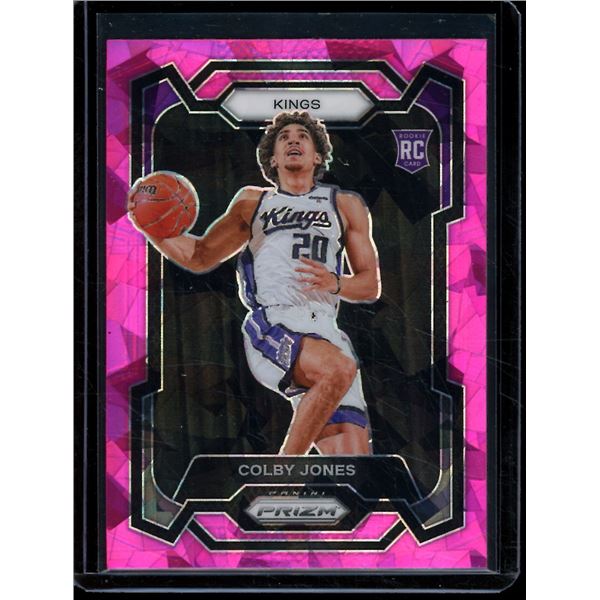 2023-24 Panini Prizm Prizms Pink Ice RC #160 Colby Jones