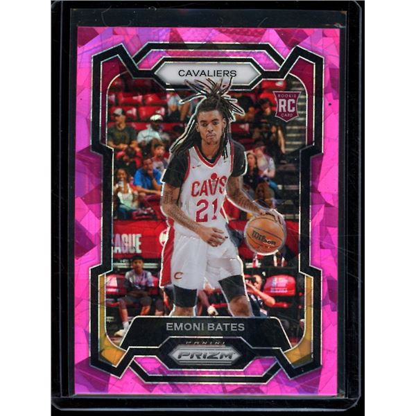 2023-24 Panini Prizm Prizms Pink Ice RC #169 Emoni Bates