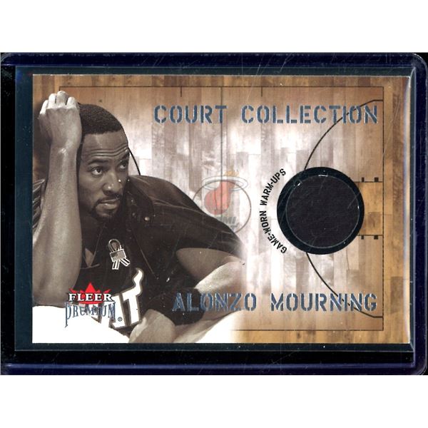 2002-03 Fleer Premium Court Collection #6 Alonzo Mourning Game Worn Piece